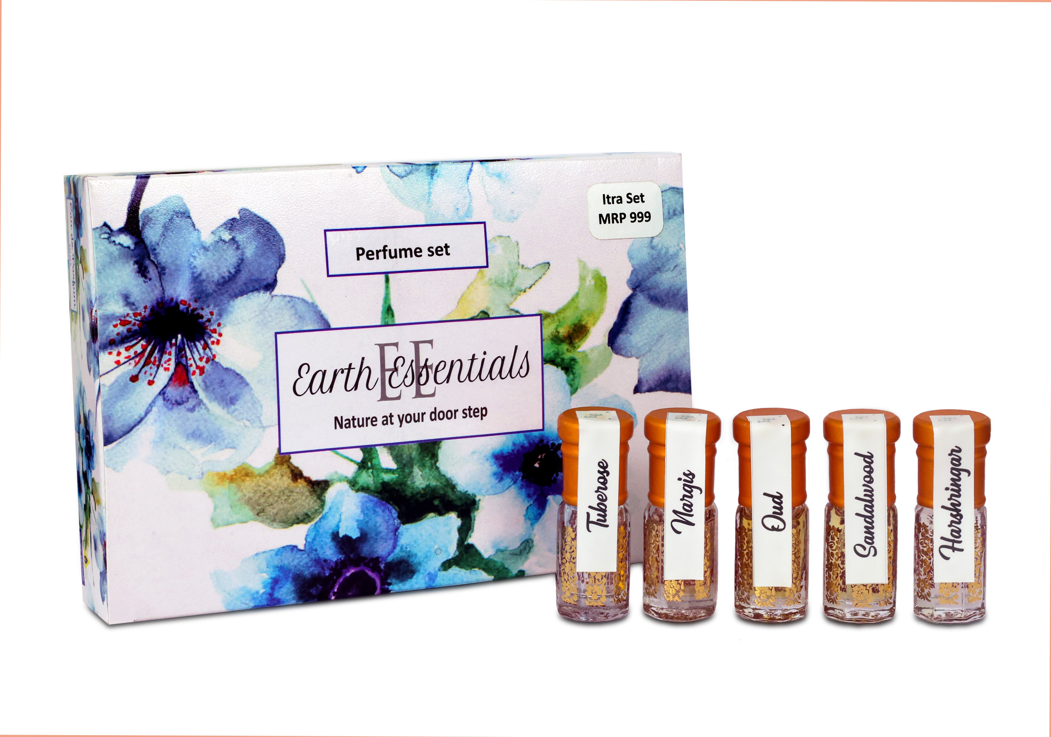 Attar / Itra Natural Scent Gift Set Combo Sandal , Harshingar , Oud