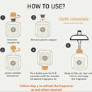 Instructions on how to use Earth Essentials product with step-by-step diagram.